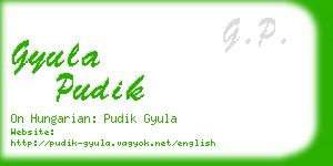 gyula pudik business card